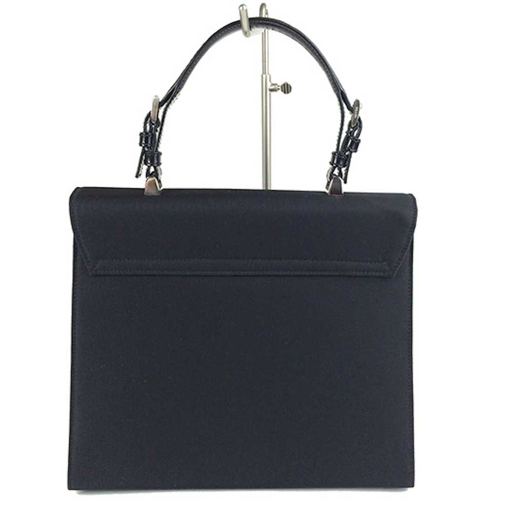 Prada Prada Nylon x Enamel Kelly Type Bag Black H… - image 3