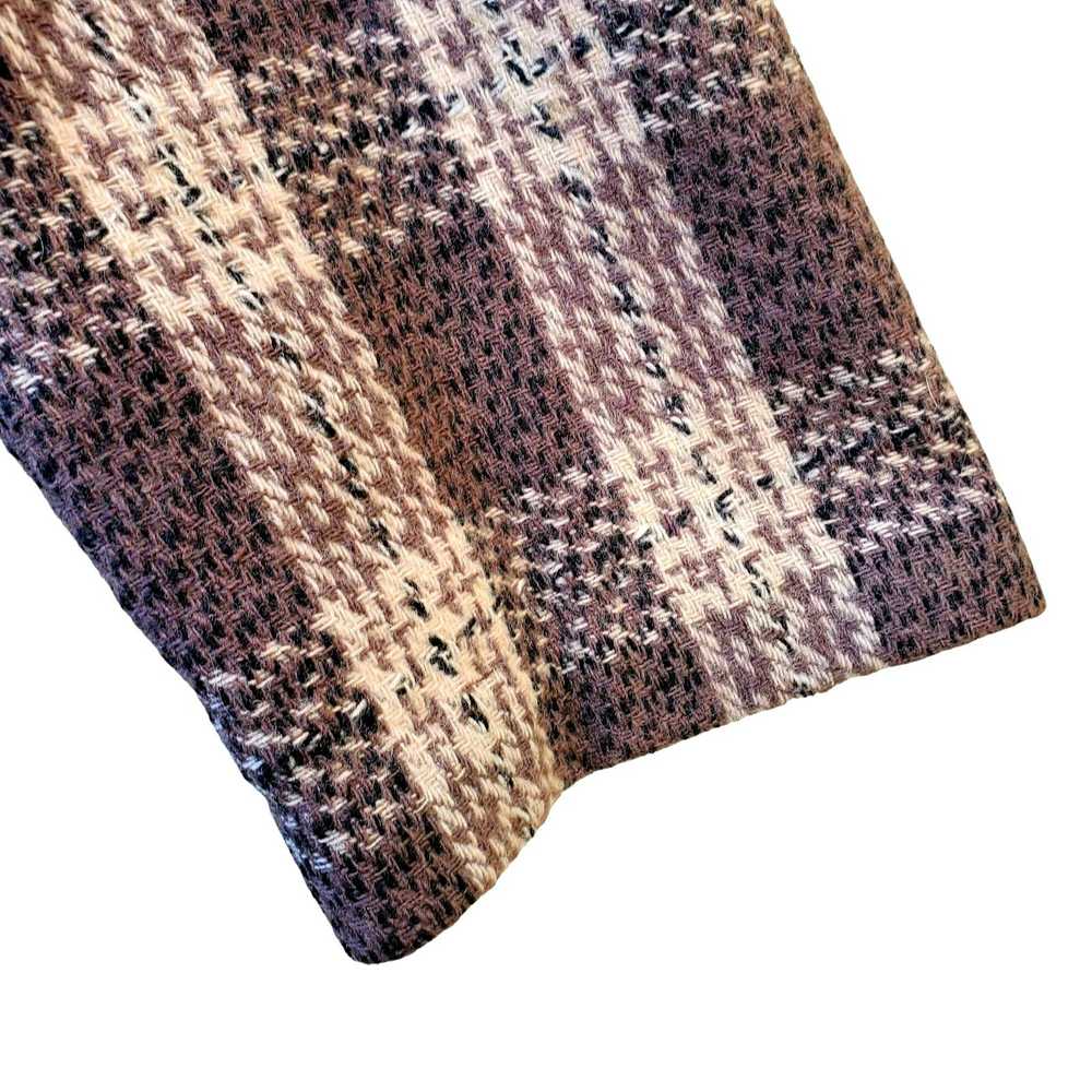 Designer Brown Jacket Tweed Wool Vintage Womens B… - image 8