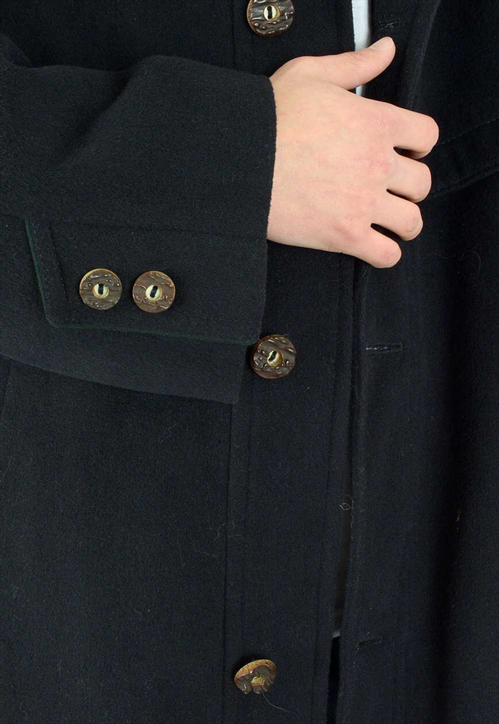 Vintage Trachten Men S Wool Loden Trench Jacket E… - image 3