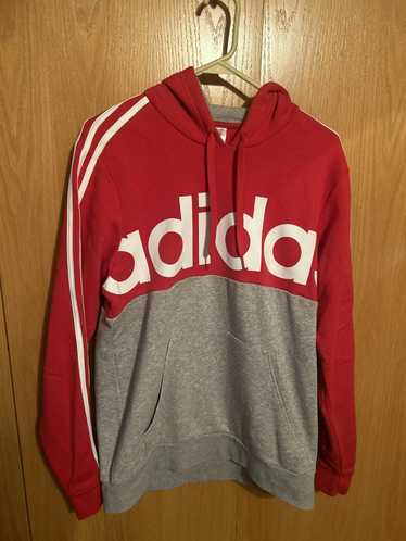 Adidas Adidas light grey and red hoodie - image 1