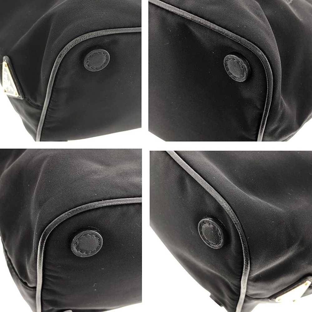 Prada Prada Nylon Leather Tote Bag Ribbon 2way Bl… - image 4