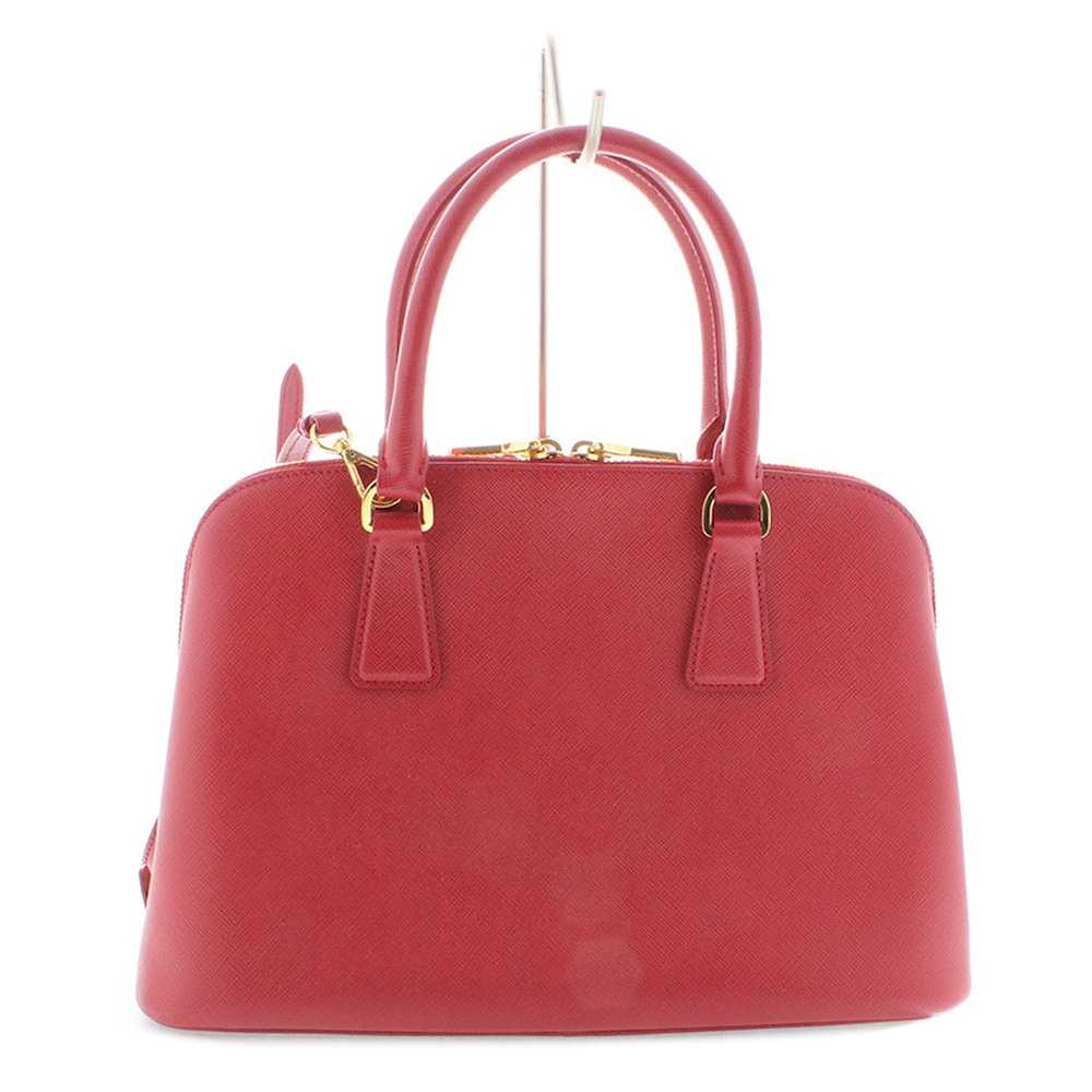 Prada Prada Saffiano Leather Red 2way Handbag Sho… - image 3