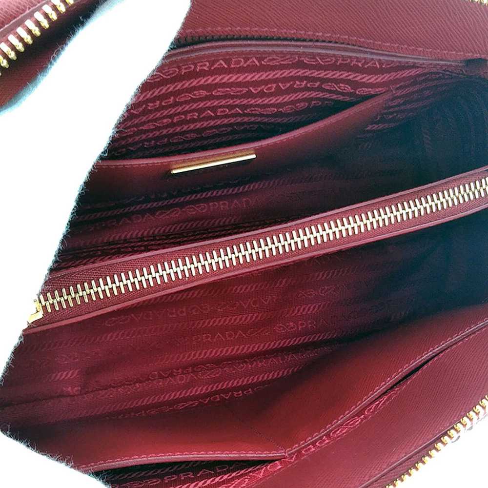 Prada Prada Saffiano Leather Red 2way Handbag Sho… - image 5