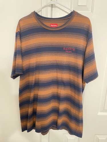 Supreme micro stripe top orange XL L/S shirt