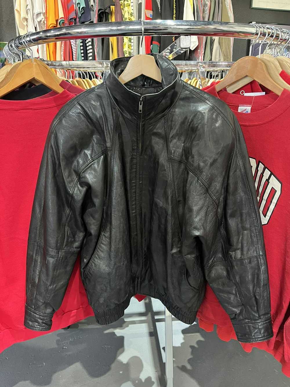 Leather × Leather Jacket × Vintage Vintage Tradit… - image 1