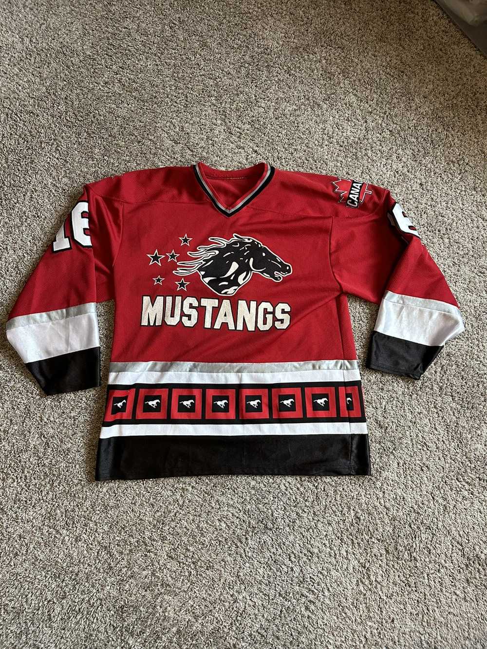 Hockey × Vintage Vintage Mustangs Canadian Hockey… - image 1