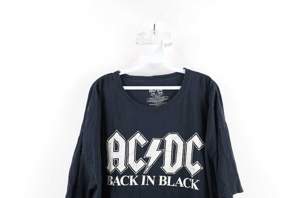 Vintage Retro Spell Out Back In Black ACDC Band T… - image 2