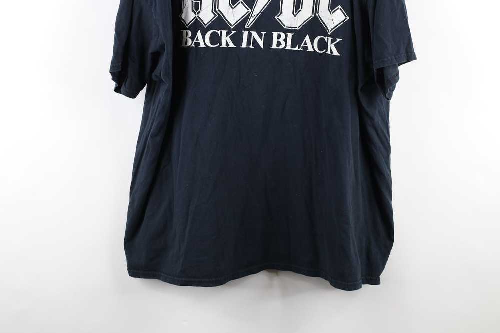 Vintage Retro Spell Out Back In Black ACDC Band T… - image 3