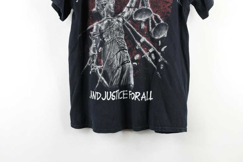 Vintage Retro Spell Out And Justice For All Metal… - image 3