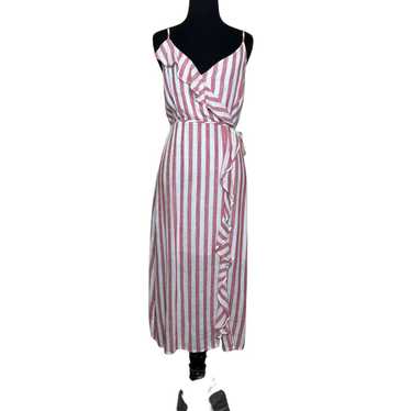 Rails Rails pink white pin stripes ruffle detail m