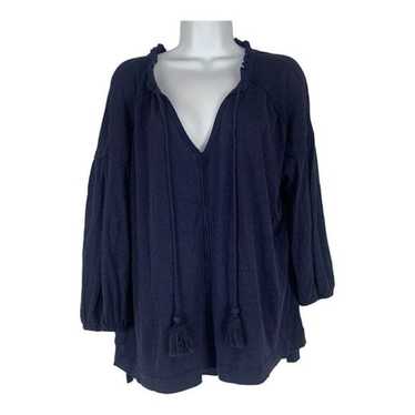 Other Caslon Women's Long Sleeved Blue Peasant Blo