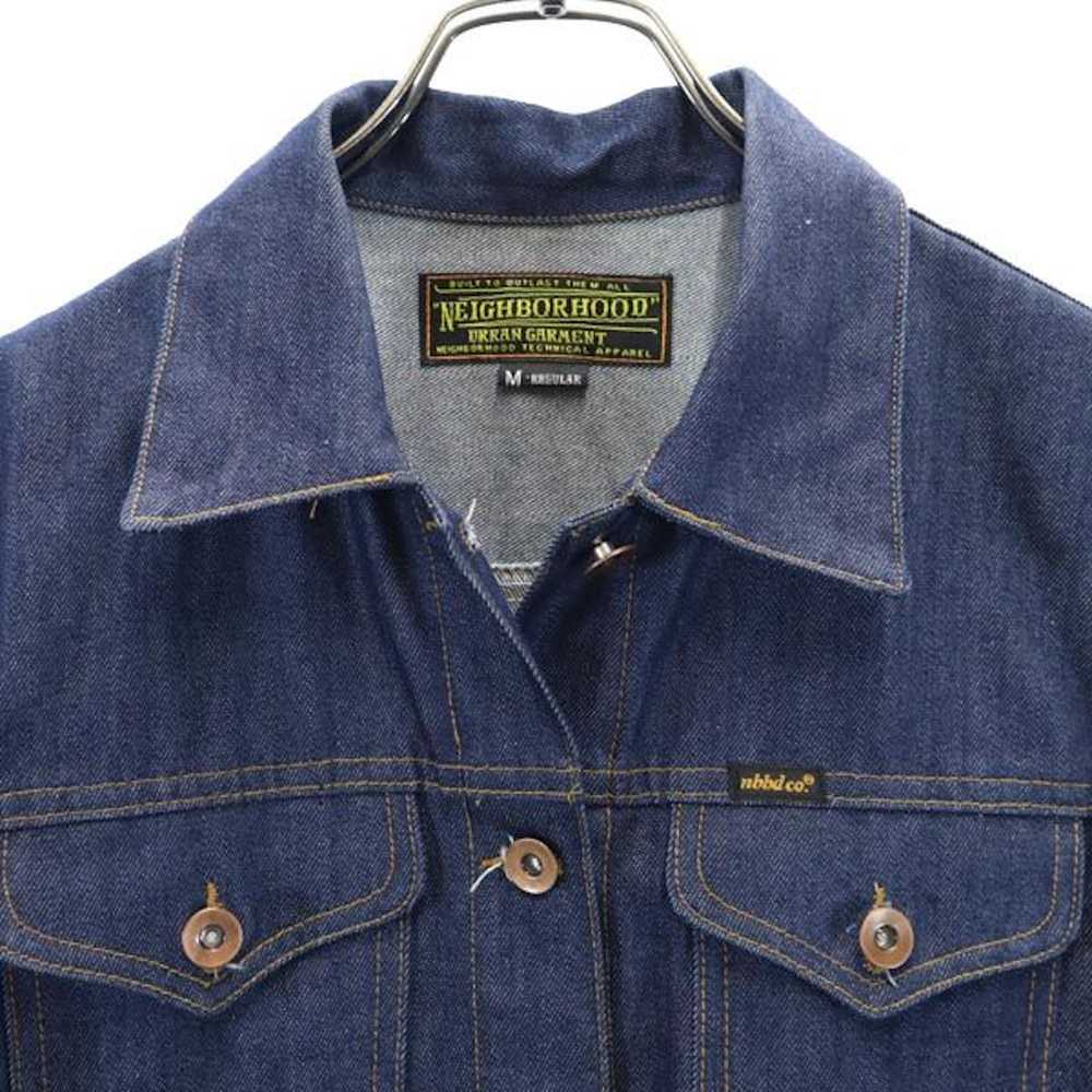 Neighborhood Denim Jacket Jeans Cotton Button Up … - image 6