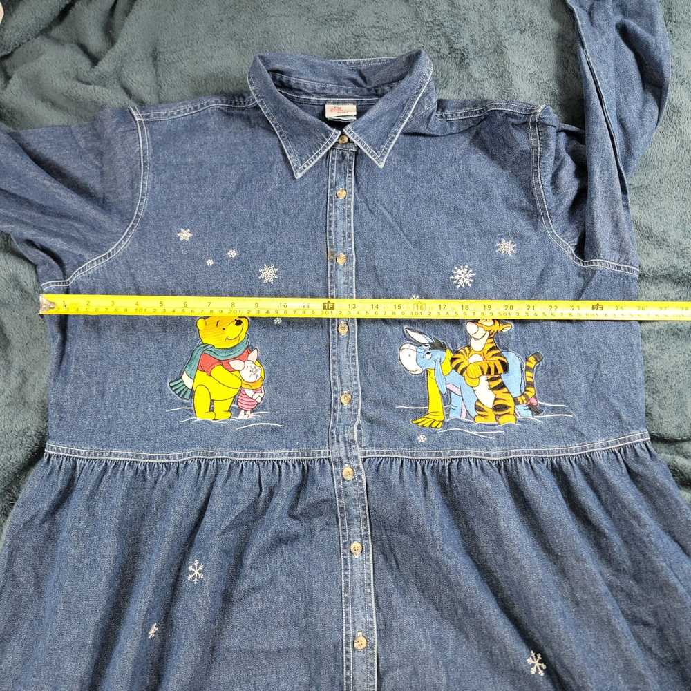 Disney Vintage Disney Denim Dress Womens 3X Blue … - image 8