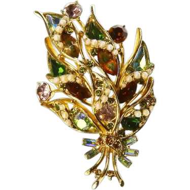 Hollycraft Floral Spray Brooch – 1957