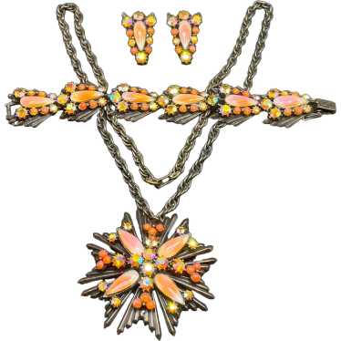 Florenza Bronze Orange & Pink Parure