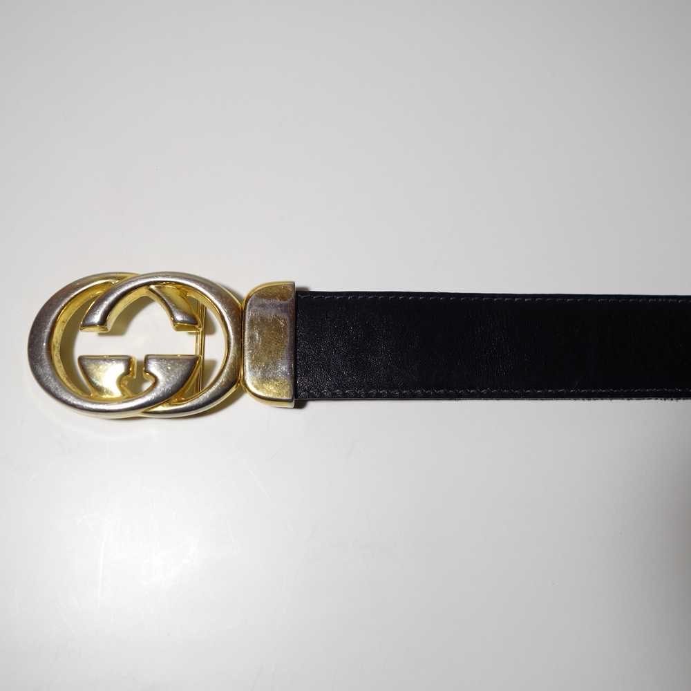 Gucci - Vintage Gucci GG buckle reversible thin l… - image 9