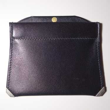 Valextra - Valextra black leather coin pouch with… - image 1