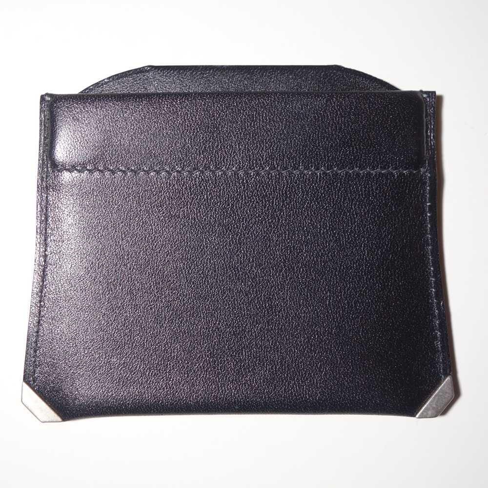 Valextra - Valextra black leather coin pouch with… - image 2