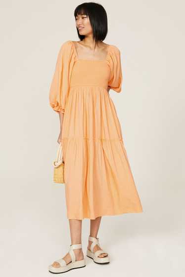 Louna Orange Midi Dress