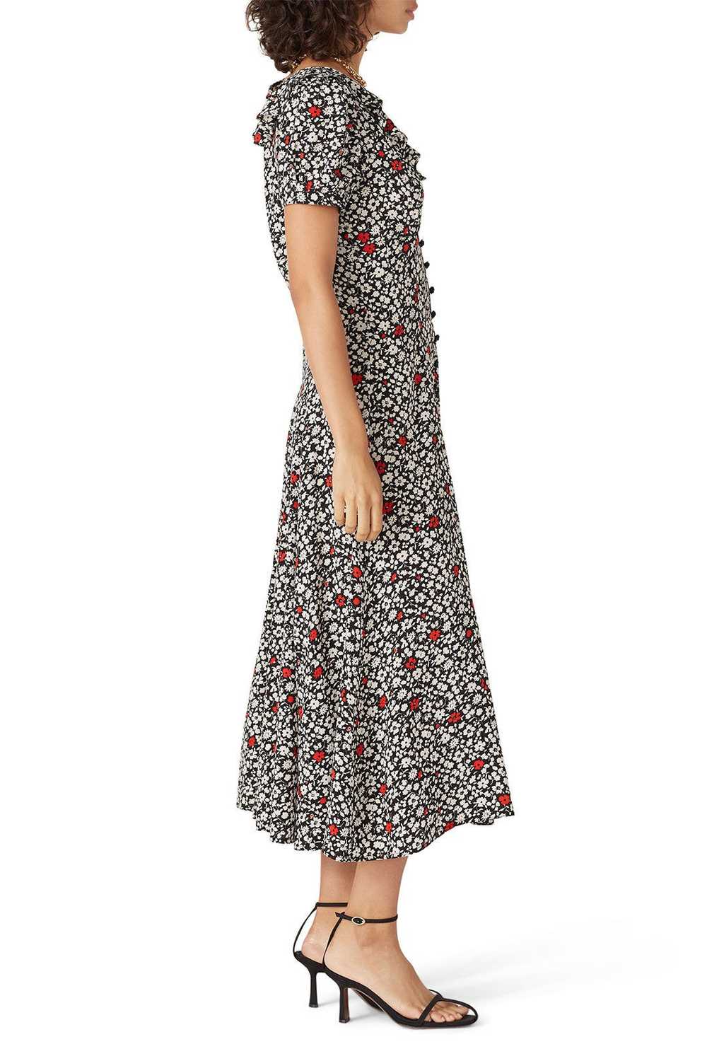 Polo Ralph Lauren Black Floral Short Sleeves Dress - image 2