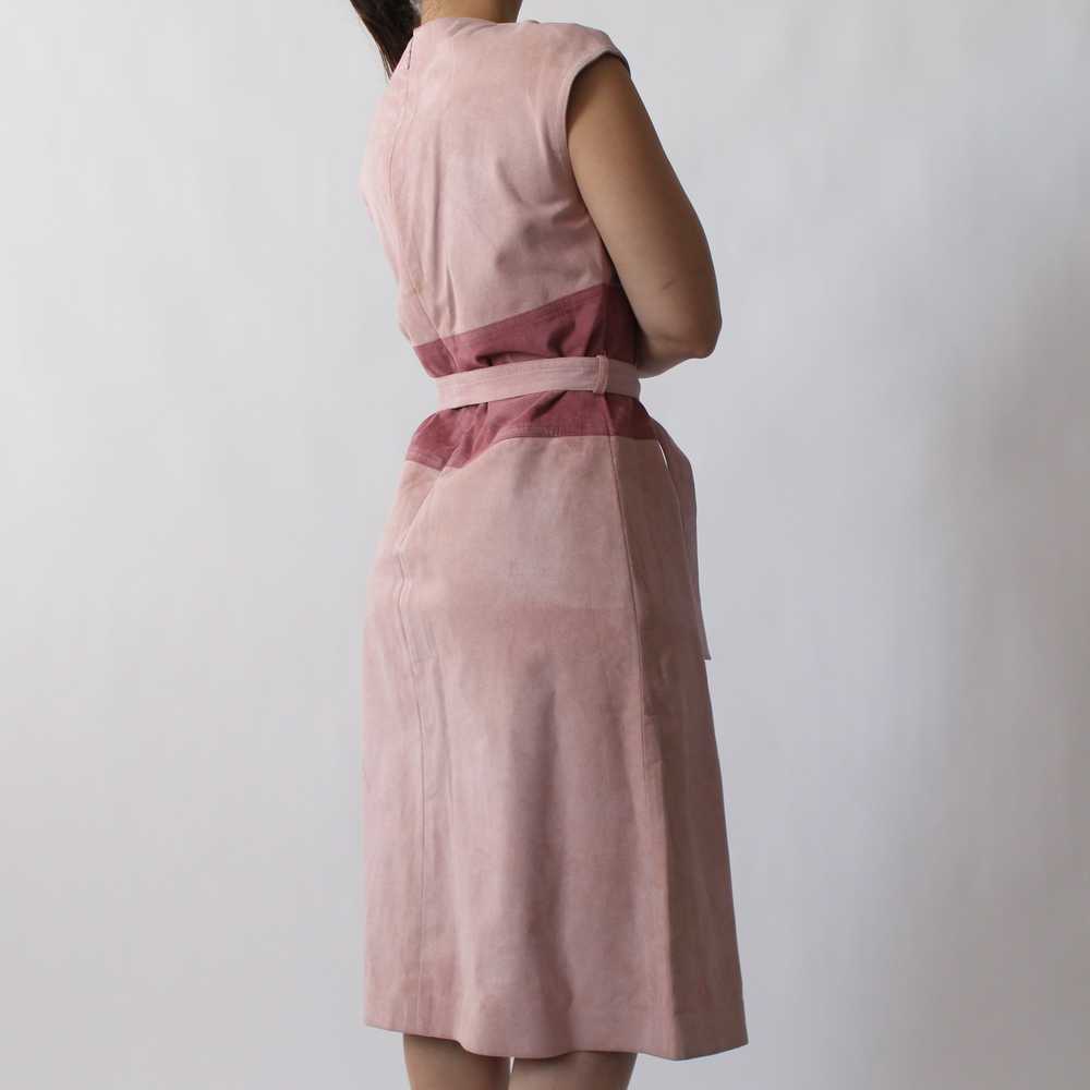 Vintage Petal Pink Ultrasuede Midi Dress - image 7