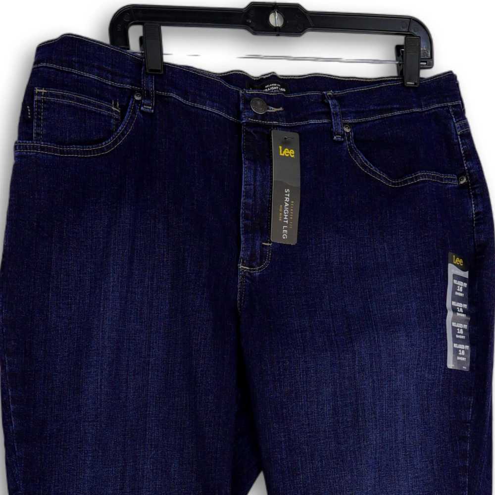 Lee NWT Womens Blue Medium Wash Mid Rise Denim St… - image 2