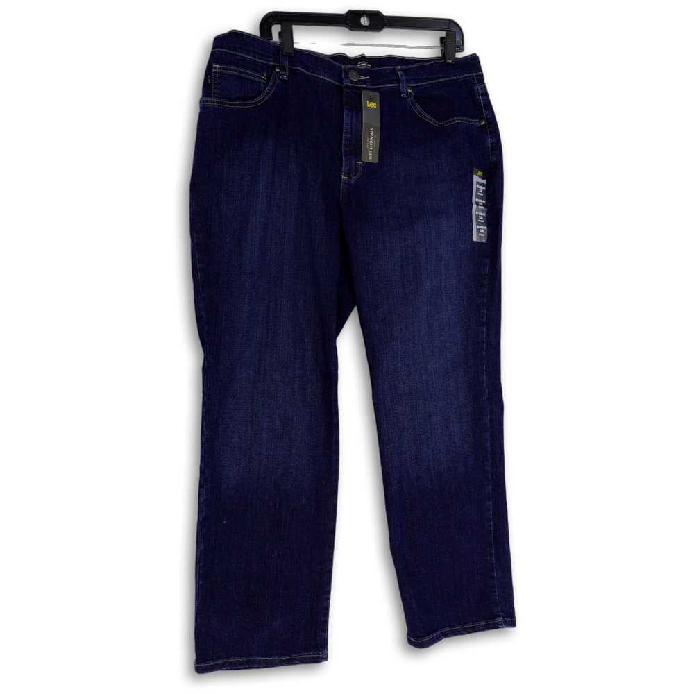 Lee NWT Womens Blue Medium Wash Mid Rise Denim St… - image 4