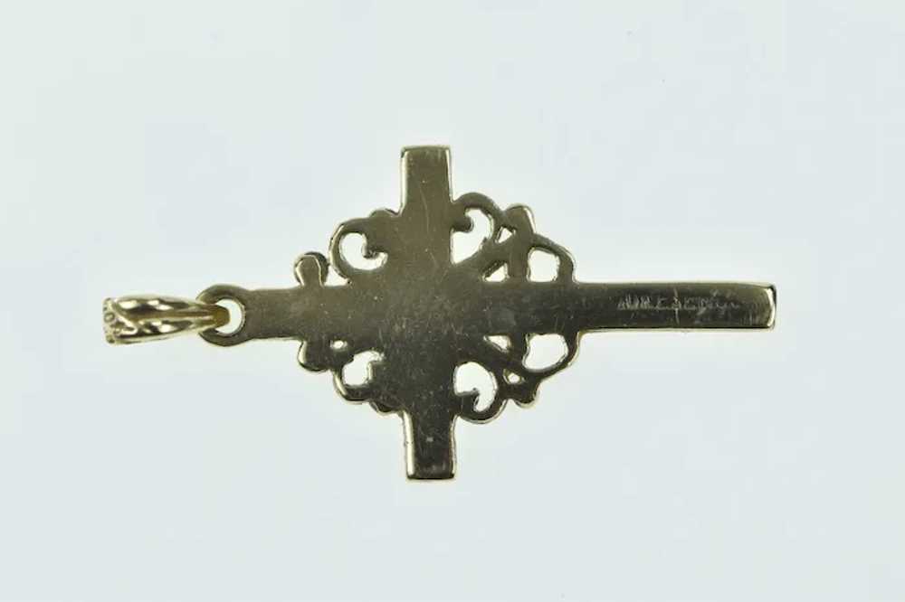 10K Vintage Cross Christian Faith Symbol Charm/Pe… - image 3