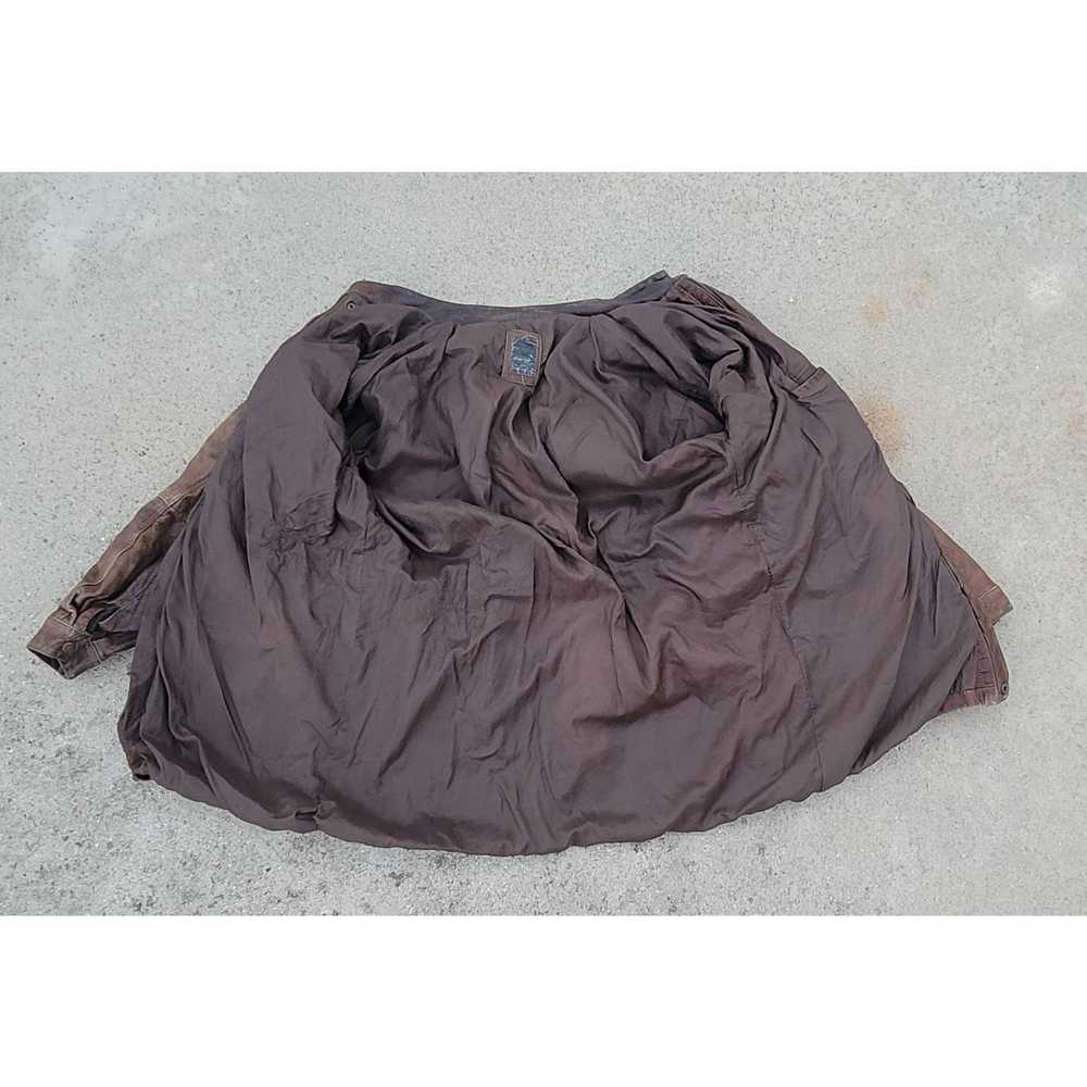 The Unbranded Brand Vtg Brown Leather Coat Jacket - image 8