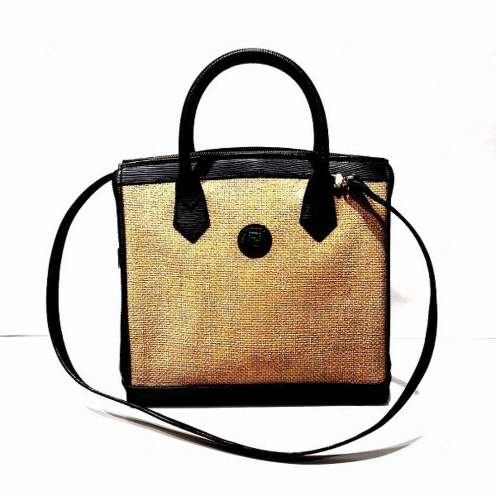 Fendi FENDI Raffia Logo Charm 2WAY Bag Tote Shoul… - image 8