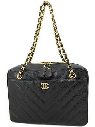 Chanel Chanel V Stitch Chain Shoulder Bag Black