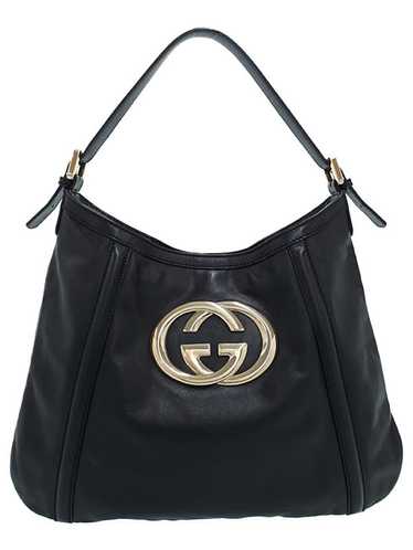 Gucci Gucci Webbing Line GG Logo Shoulder Bag Blac