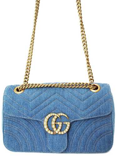 Gucci Gucci GG Marmont Small Shoulder Bag Blue