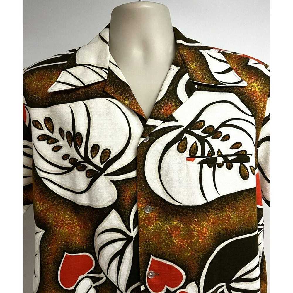 Vintage Kai Nani Vintage 70s Hawaiian Floral Cott… - image 4