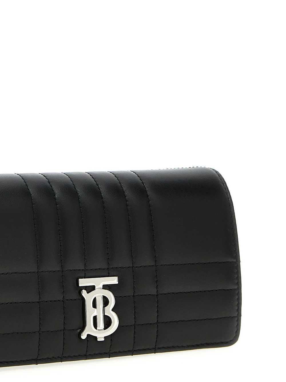 Burberry Burberry Black Lola Quilted Wallet Leath… - image 4