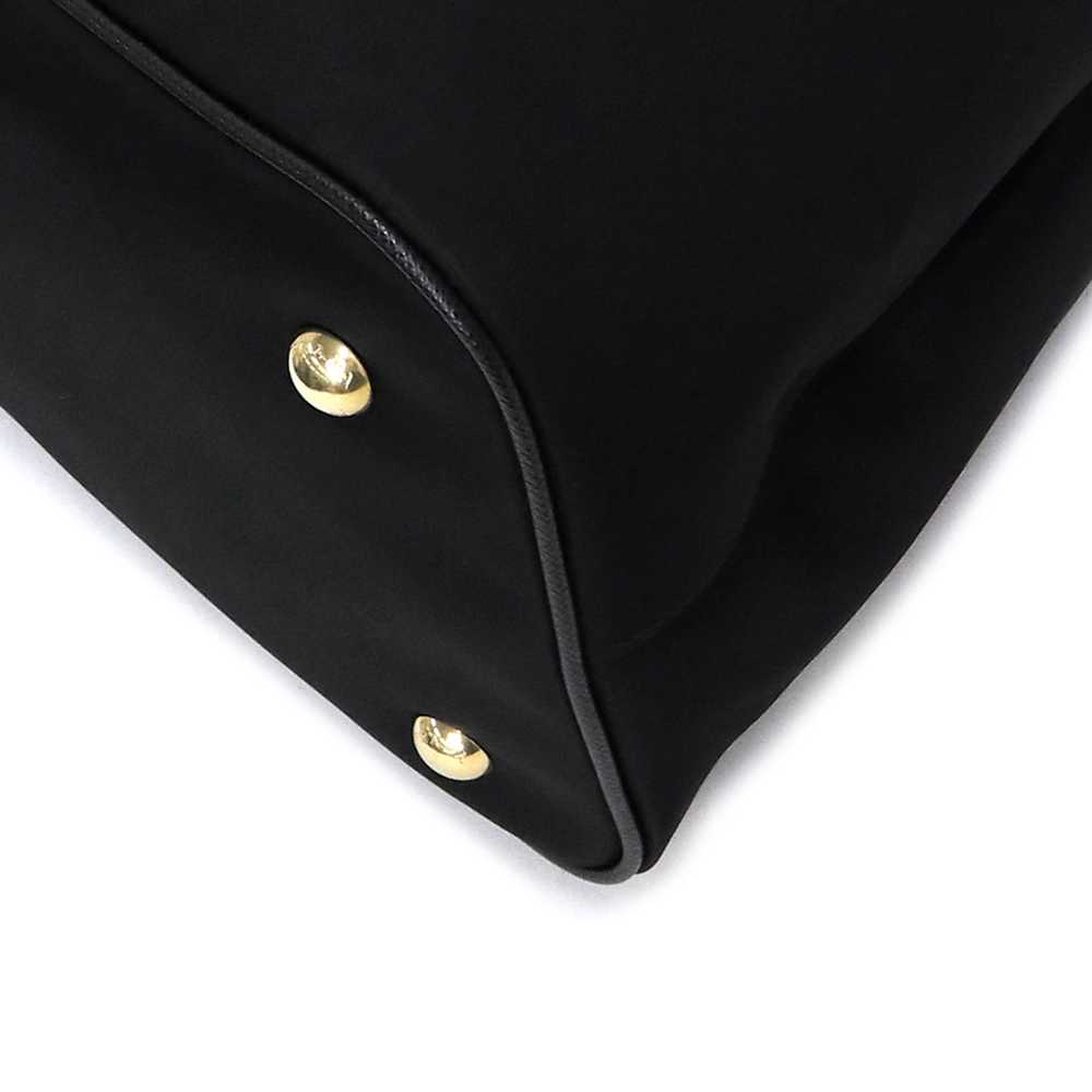 Prada Prada Handbag Diagonal Nylon Leather Nero B… - image 3