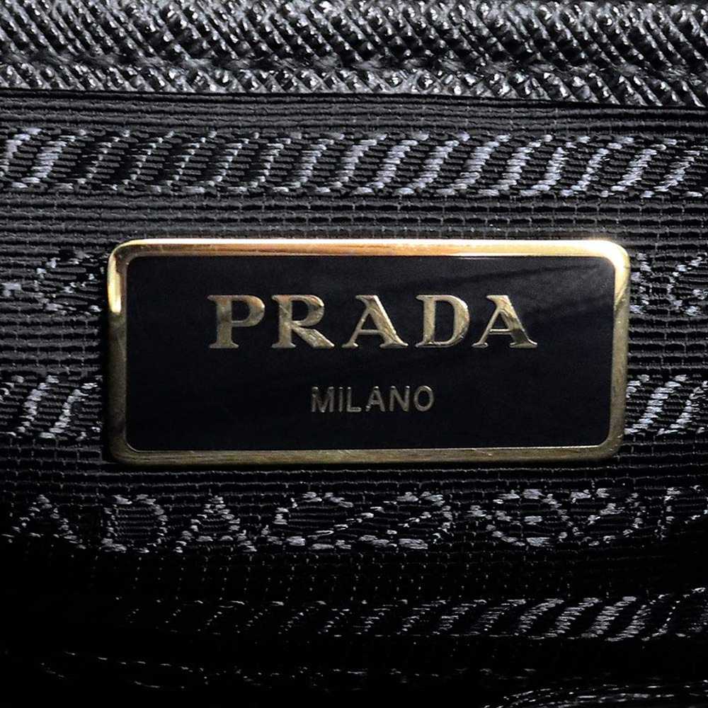 Prada Prada Handbag Diagonal Nylon Leather Nero B… - image 4