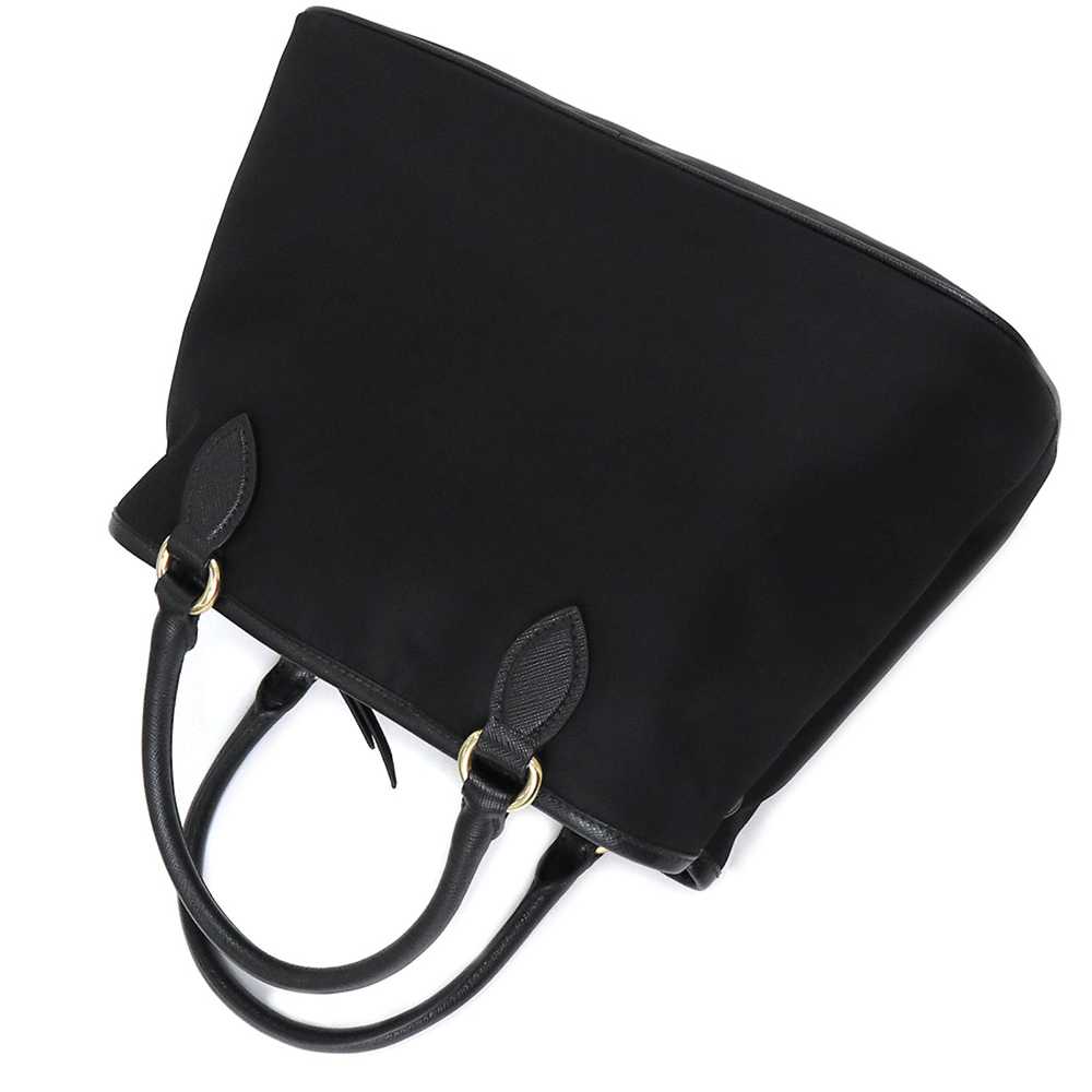 Prada Prada Handbag Diagonal Nylon Leather Nero B… - image 7