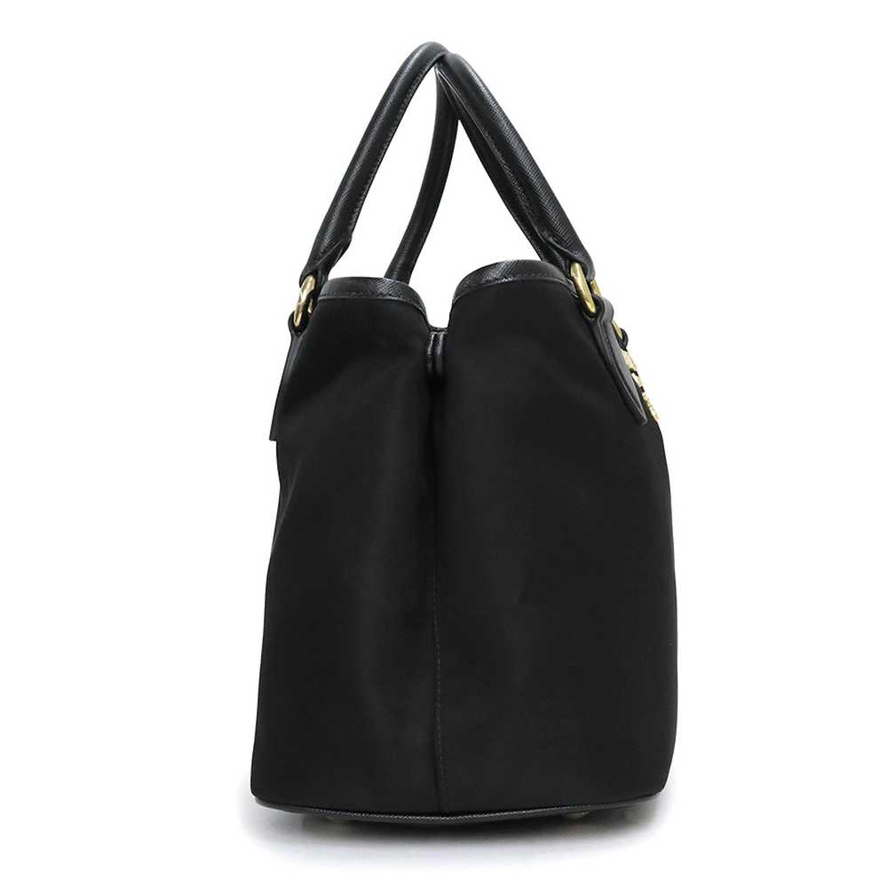 Prada Prada Handbag Diagonal Nylon Leather Nero B… - image 8