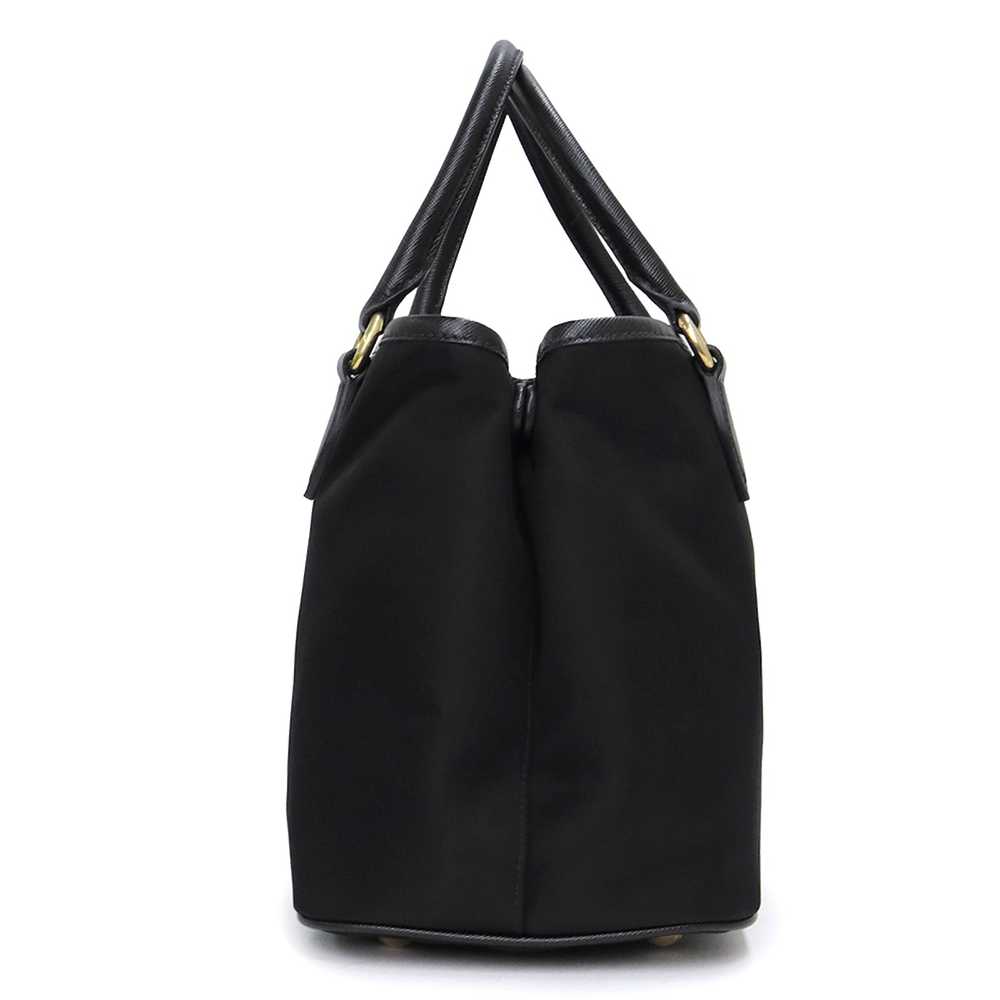 Prada Prada Handbag Diagonal Nylon Leather Nero B… - image 9