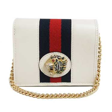 Gucci Gucci Raja Tiger Bifold Chain Wallet Leathe… - image 1