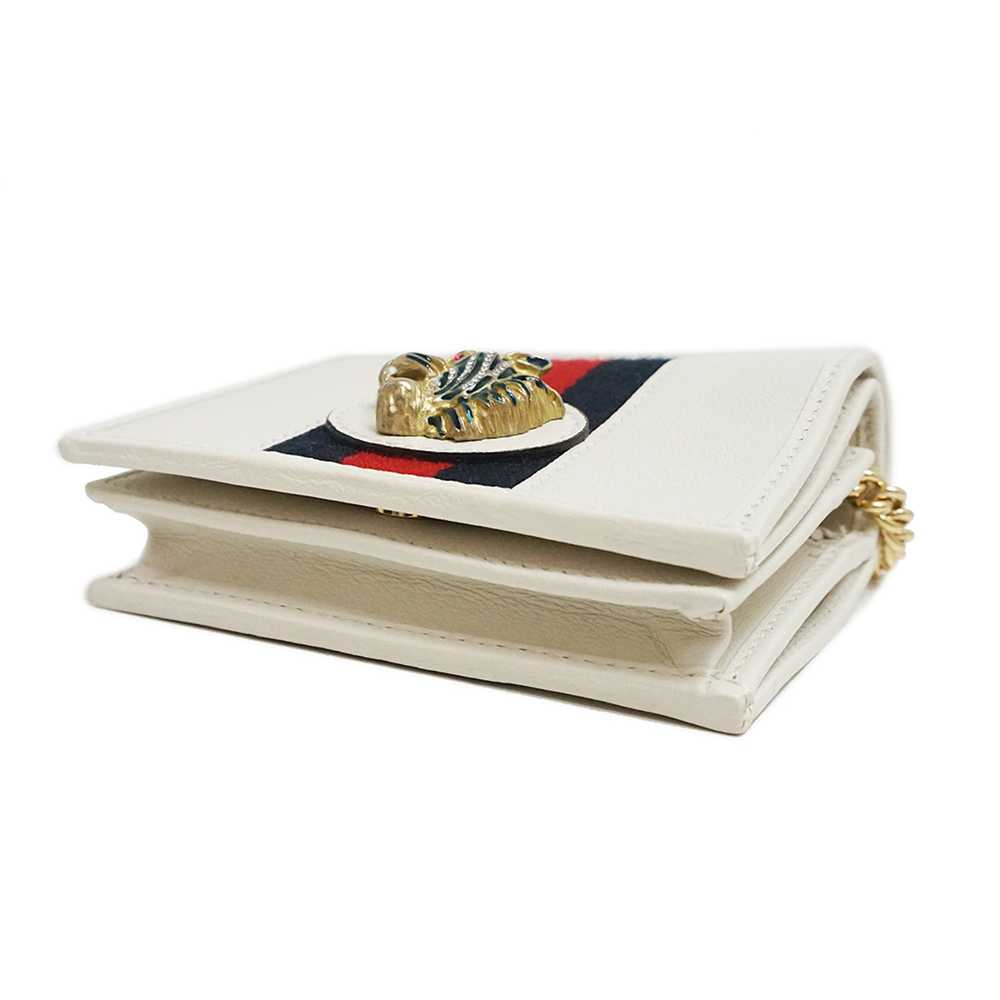 Gucci Gucci Raja Tiger Bifold Chain Wallet Leathe… - image 8