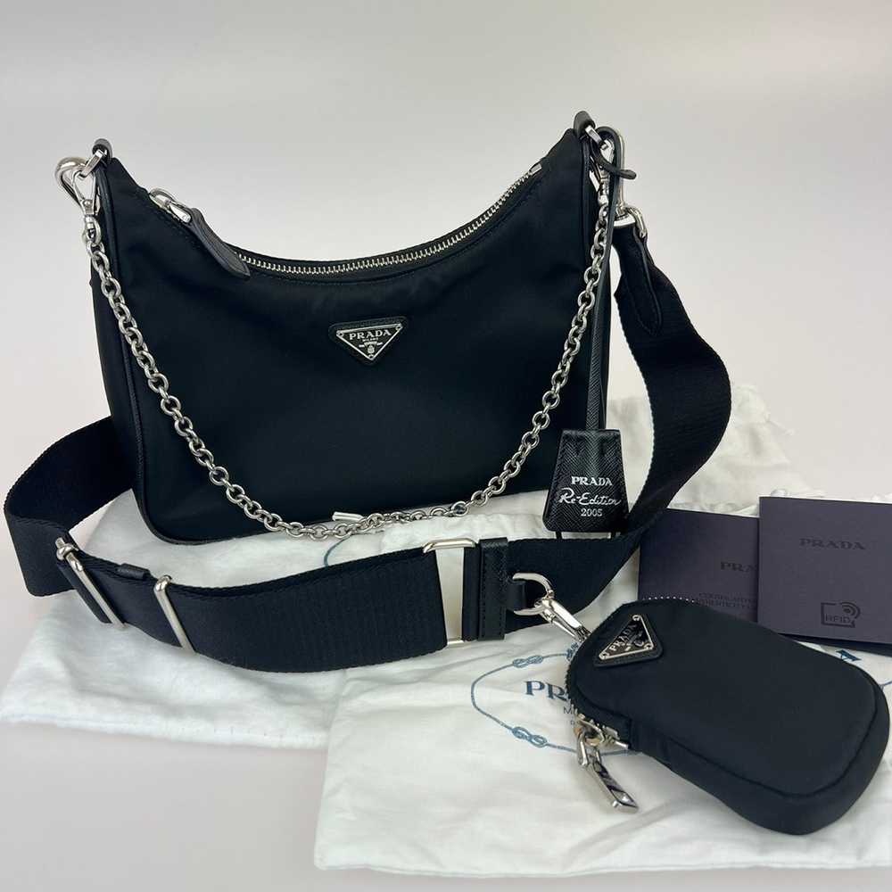 Prada Prada Re-nylon Shoulder Bag 2way Handbag Bl… - image 2