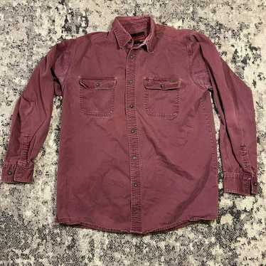 Wrangler Wrangler Riggs Red Workwear Button Up Shi