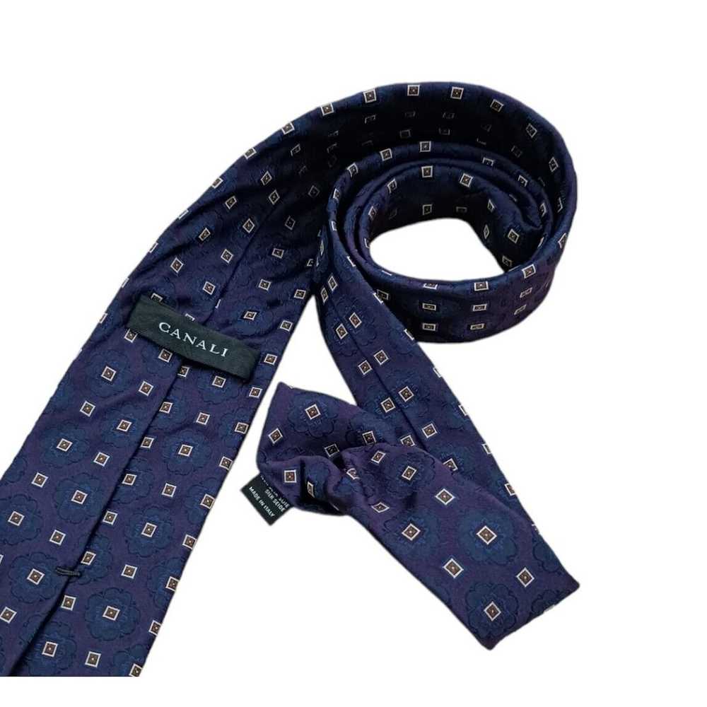 Canali CANALI Geometric Silk Tie ITALY 61"/ 3.7" … - image 2