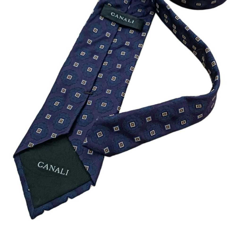 Canali CANALI Geometric Silk Tie ITALY 61"/ 3.7" … - image 4