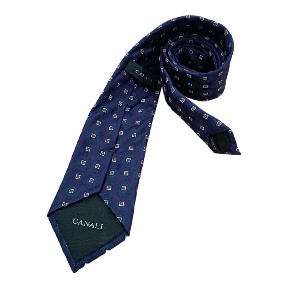 Canali CANALI Geometric Silk Tie ITALY 61"/ 3.7" … - image 5