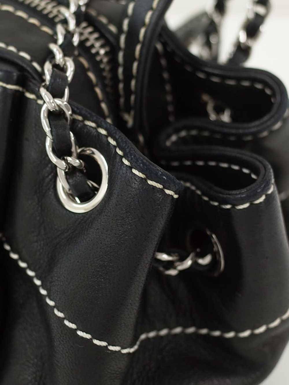 Chanel Chanel Logo Chain Semi-Shoulder Bag Black - image 9