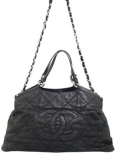 Chanel Chanel Wild Stitch Chain Shoulder Bag Black