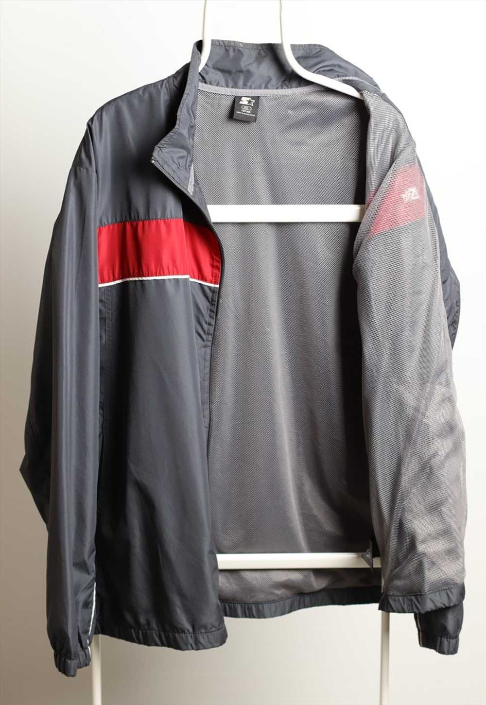 Vintage Starter Sportswear Shell Jacket Grey Red - image 3